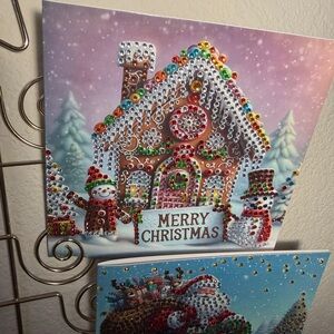 Holiday Merry Christmas Gem-Embellished Christmas cards multi